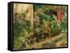 The Kitchen Garden in Wannsee to the Northeast, C.1920 (Oil on Canvas)-Max Liebermann-Framed Stretched Canvas