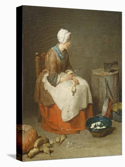 The Kitchen Maid, 1738-Jean-Baptiste Simeon Chardin-Stretched Canvas