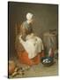 The Kitchen Maid, 1738-Jean-Baptiste Simeon Chardin-Stretched Canvas