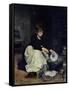 The Kitchen Maid Washing-Up-Victor Gabriel Gilbert-Framed Stretched Canvas