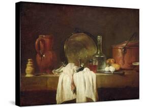 The Kitchen Table-Jean-Baptiste Simeon Chardin-Stretched Canvas