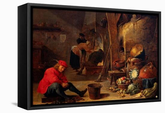 The Kitchen-David Teniers the Younger-Framed Stretched Canvas