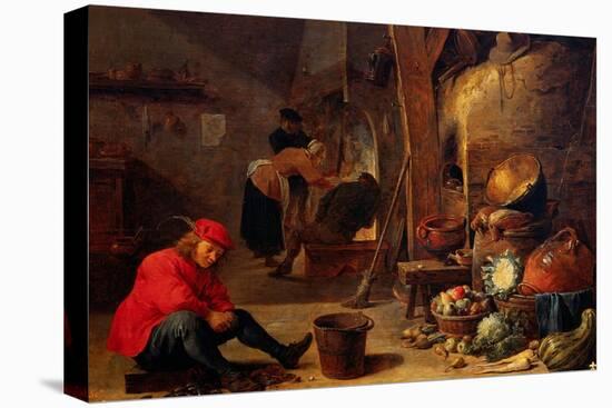 The Kitchen-David Teniers the Younger-Stretched Canvas