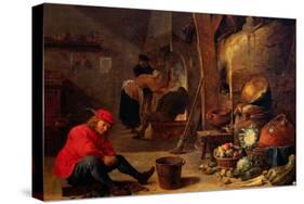 The Kitchen-David Teniers the Younger-Stretched Canvas