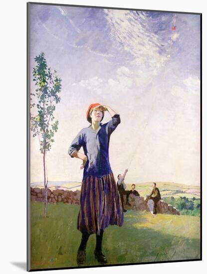 The Kite Flyer, 1916-Harold Harvey-Mounted Giclee Print