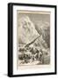 The Klondike Gold Rush, The Stream of Prospectors Making Their Way Across the Chilcot Pass-C. Clerice-Framed Art Print