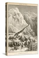 The Klondike Gold Rush, The Stream of Prospectors Making Their Way Across the Chilcot Pass-C. Clerice-Stretched Canvas