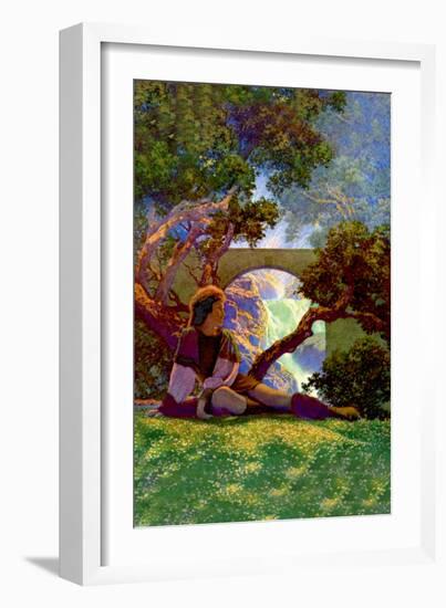 The Knave of Hearts in the Meadow-Maxfield Parrish-Framed Art Print