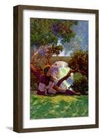 The Knave of Hearts in the Meadow-Maxfield Parrish-Framed Art Print