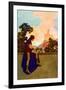 The Knave Watching Violetta Depart-Maxfield Parrish-Framed Art Print