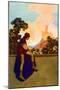 The Knave Watching Violetta Depart-Maxfield Parrish-Mounted Art Print