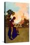 The Knave Watching Violetta Depart-Maxfield Parrish-Stretched Canvas