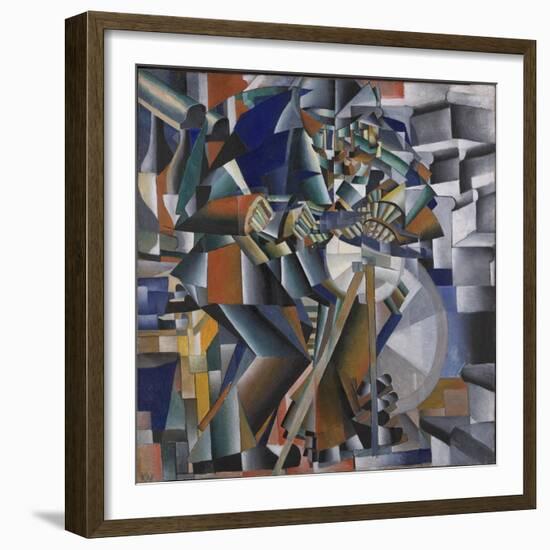 The Knife Grinder or Principle of Glittering, 1912-3-Kazimir Severinovich Malevich-Framed Giclee Print