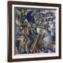 The Knife Grinder or Principle of Glittering, 1912-3-Kazimir Severinovich Malevich-Framed Giclee Print