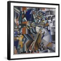 The Knife Grinder or Principle of Glittering, 1912-3-Kazimir Severinovich Malevich-Framed Giclee Print