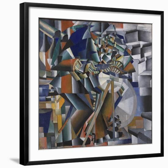 The Knife Grinder or Principle of Glittering, 1912-3-Kazimir Severinovich Malevich-Framed Giclee Print