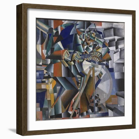 The Knife Grinder or Principle of Glittering, 1912-3-Kazimir Severinovich Malevich-Framed Giclee Print