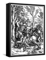 The Knight and the Landsknecht (Soldier Servan), 1497-1498-Albrecht Durer-Framed Stretched Canvas