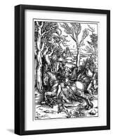 The Knight and the Landsknecht (Soldier Servan), 1497-1498-Albrecht Durer-Framed Giclee Print