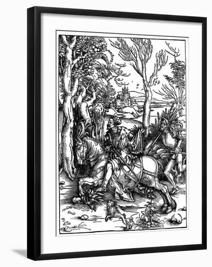 The Knight and the Landsknecht (Soldier Servan), 1497-1498-Albrecht Durer-Framed Giclee Print