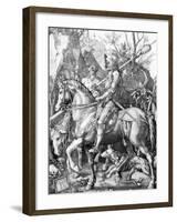 The Knight, Death and The Devil , c.1514-Albrecht Dürer-Framed Art Print