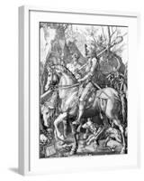 The Knight, Death and The Devil , c.1514-Albrecht Dürer-Framed Art Print