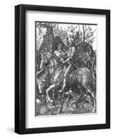 The Knight, Death and The Devil , c.1514-Albrecht Dürer-Framed Giclee Print