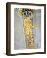 The Knight Detail of the Beethoven Frieze, Said to be a Portrait of Gustav Mahler (1860-1911), 1902-Gustav Klimt-Framed Giclee Print