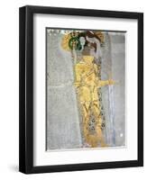 The Knight Detail of the Beethoven Frieze, Said to be a Portrait of Gustav Mahler (1860-1911), 1902-Gustav Klimt-Framed Giclee Print