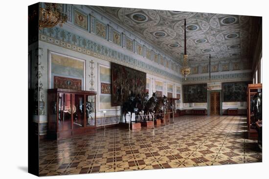 The Knight Hall (Arsena) of the Hermitage in Saint Petersburg, C19th Century-Leo Von Klenze-Stretched Canvas