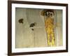 The "knight in shining armour", Detail of 40-17-06/3. Total frieze: 34.14 x 2.15 m.-Gustav Klimt-Framed Giclee Print