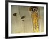 The "knight in shining armour", Detail of 40-17-06/3. Total frieze: 34.14 x 2.15 m.-Gustav Klimt-Framed Giclee Print