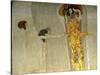 The "knight in shining armour", Detail of 40-17-06/3. Total frieze: 34.14 x 2.15 m.-Gustav Klimt-Stretched Canvas