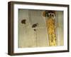 The "knight in shining armour", Detail of 40-17-06/3. Total frieze: 34.14 x 2.15 m.-Gustav Klimt-Framed Giclee Print