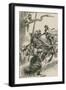 The Knight of the Mirrors Was Hurried, in Spite of Himself, over His Horse's Crupper-Paul Hardy-Framed Giclee Print