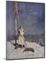 The Knight Stands Watch on St. Georges Mount with Banner, the Talisman: A Tale of the Crusaders-Simon Harmon Vedder-Mounted Giclee Print