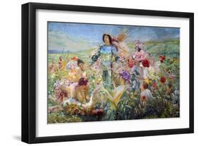 The Knight with the Flower Nymphs-Georges Rochegrosse-Framed Giclee Print