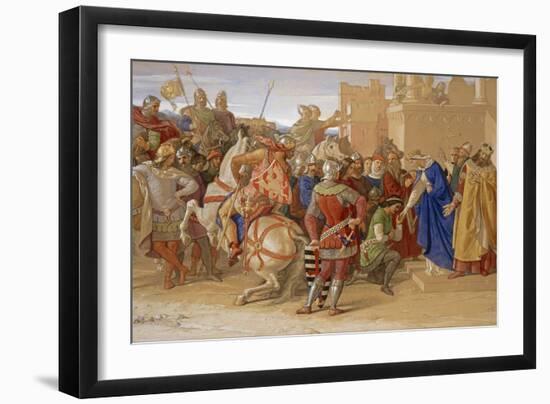 The Knights of the Round Table About to Depart in Quest of the Holy Grail, 1849-William Dyce-Framed Giclee Print