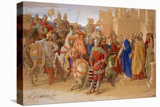 The Knights of the Round Table About to Depart in Quest of the Holy Grail-null-Stretched Canvas