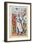 The Knights Templar, Illustration from "Histoire De France" by Jules Michelet circa 1900-Louis Bombled-Framed Giclee Print