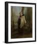 The Knitting Shepherdess, 1856-57-Jean-Francois Millet-Framed Premium Giclee Print