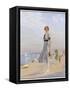 The Kodak Girl, a Reminder to Everyone to Take Their Kodak Camera with Them to the Seaside-null-Framed Stretched Canvas