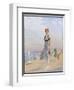 The Kodak Girl, a Reminder to Everyone to Take Their Kodak Camera with Them to the Seaside-null-Framed Photographic Print