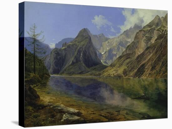 The Koenigssee with Watzmann, 1837-Adalbert Stifter-Stretched Canvas