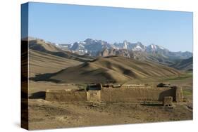 The Koh-e Baba mountains make an impressive backdrop in Bamiyan Province, Afghanistan, Asia-Alex Treadway-Stretched Canvas