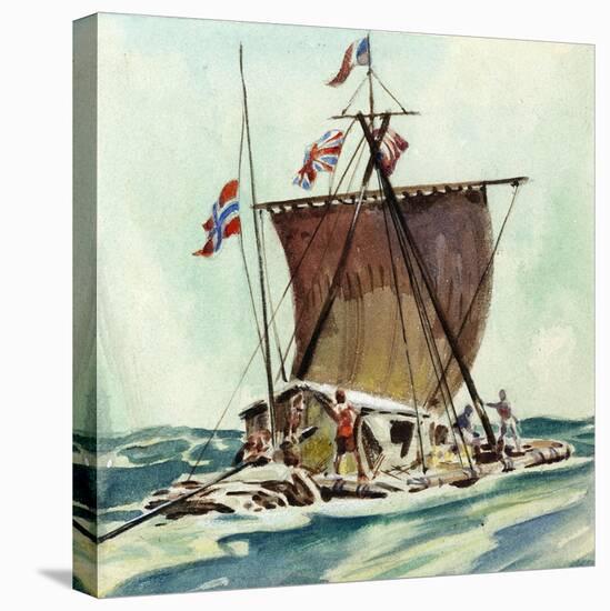 The Kon-Tiki-English School-Stretched Canvas