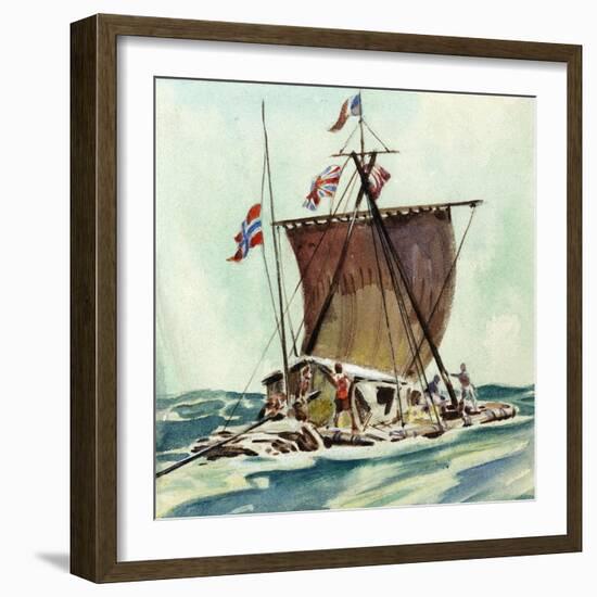 The Kon-Tiki-English School-Framed Giclee Print