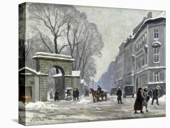The Kongenshave in Winter-Paul Gustav Fischer-Stretched Canvas