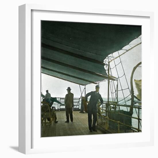 The Kosmos, Off the Coast of Tierra Del Fuego, Chile, around 1900-Leon, Levy et Fils-Framed Photographic Print