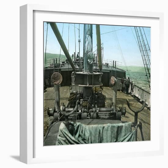 The Kosmos, Off the Coast of Tierra Del Fuego, Chile, around 1900-Leon, Levy et Fils-Framed Photographic Print